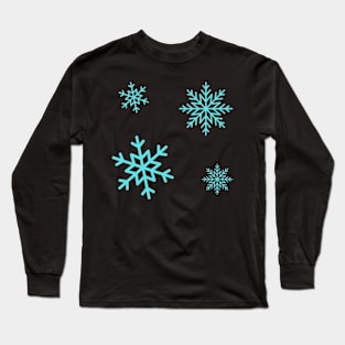 Four Snowflakes Long Sleeve T-Shirt